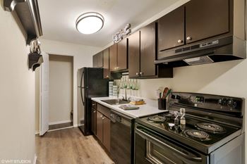 Black kitchen appliances